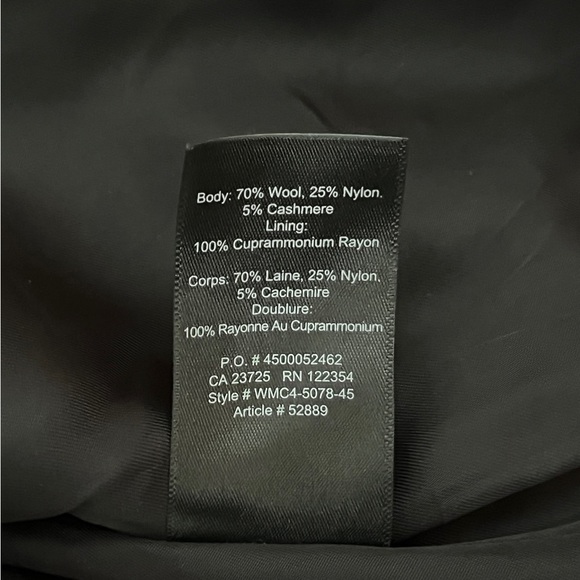 Aritzia Wilfred Appel Cashmere Wool Belted Coat, Size XS - Picture 8 of 8